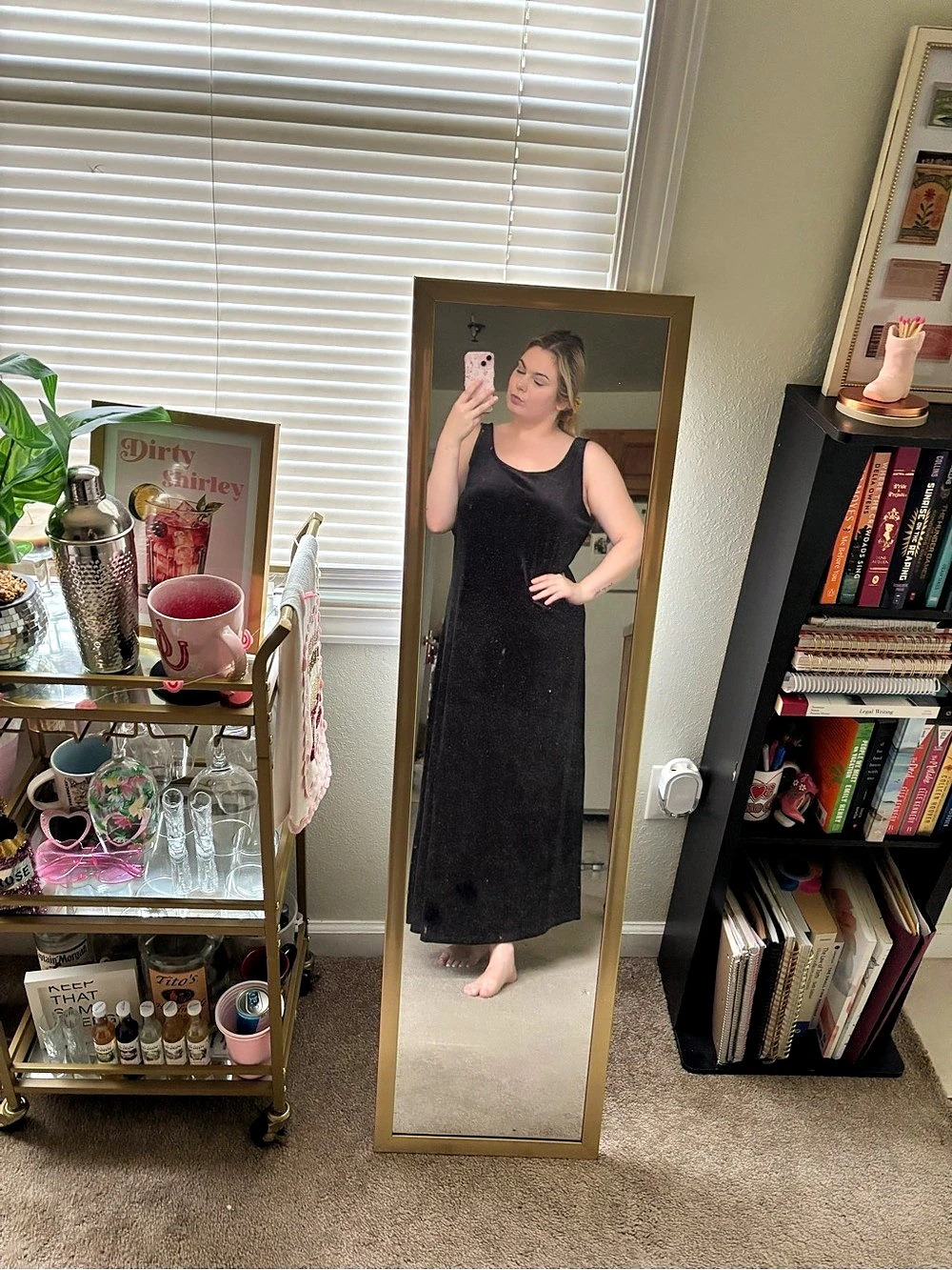 Time and Tru Black Maxi Dress Size Medium